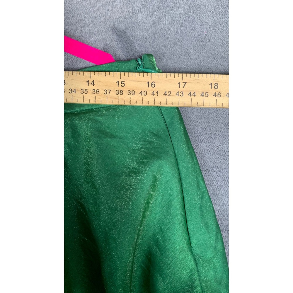 Dainty Jewells Once Upon a December Green Tiered Ruffle Midi Skirt Sz  Large - Picture 5 of 9